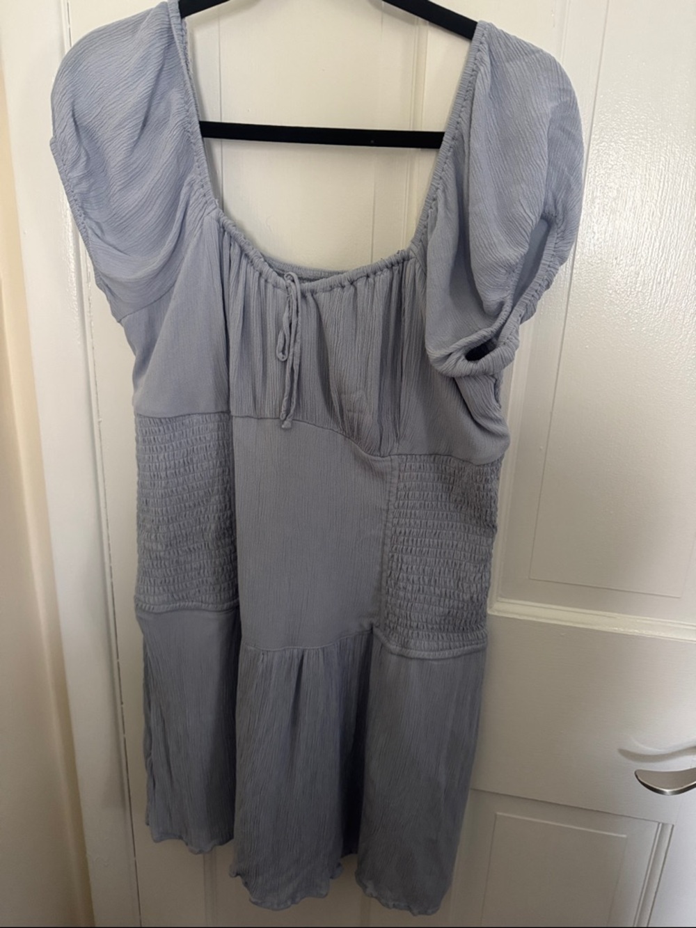 Hollister Light Blue Smocked Textured Dress/skort/romper